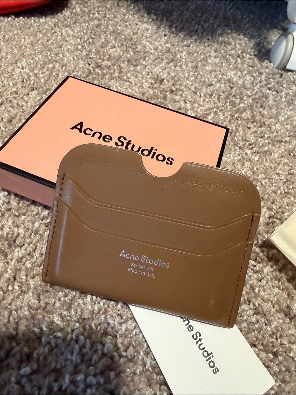 Acne Studios Tan Leather Card